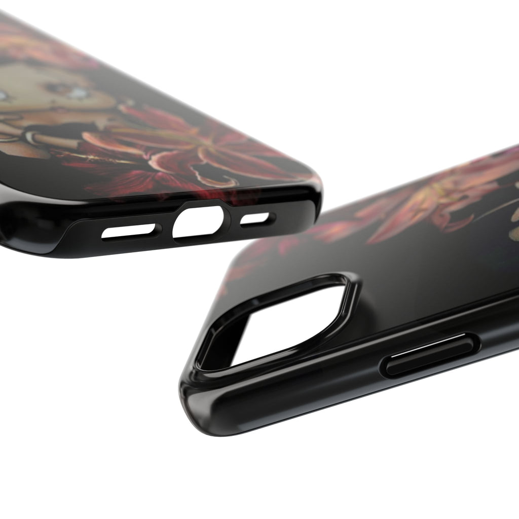 Betty Boop Red & Black Lily Phone Case — Tough Phone Case