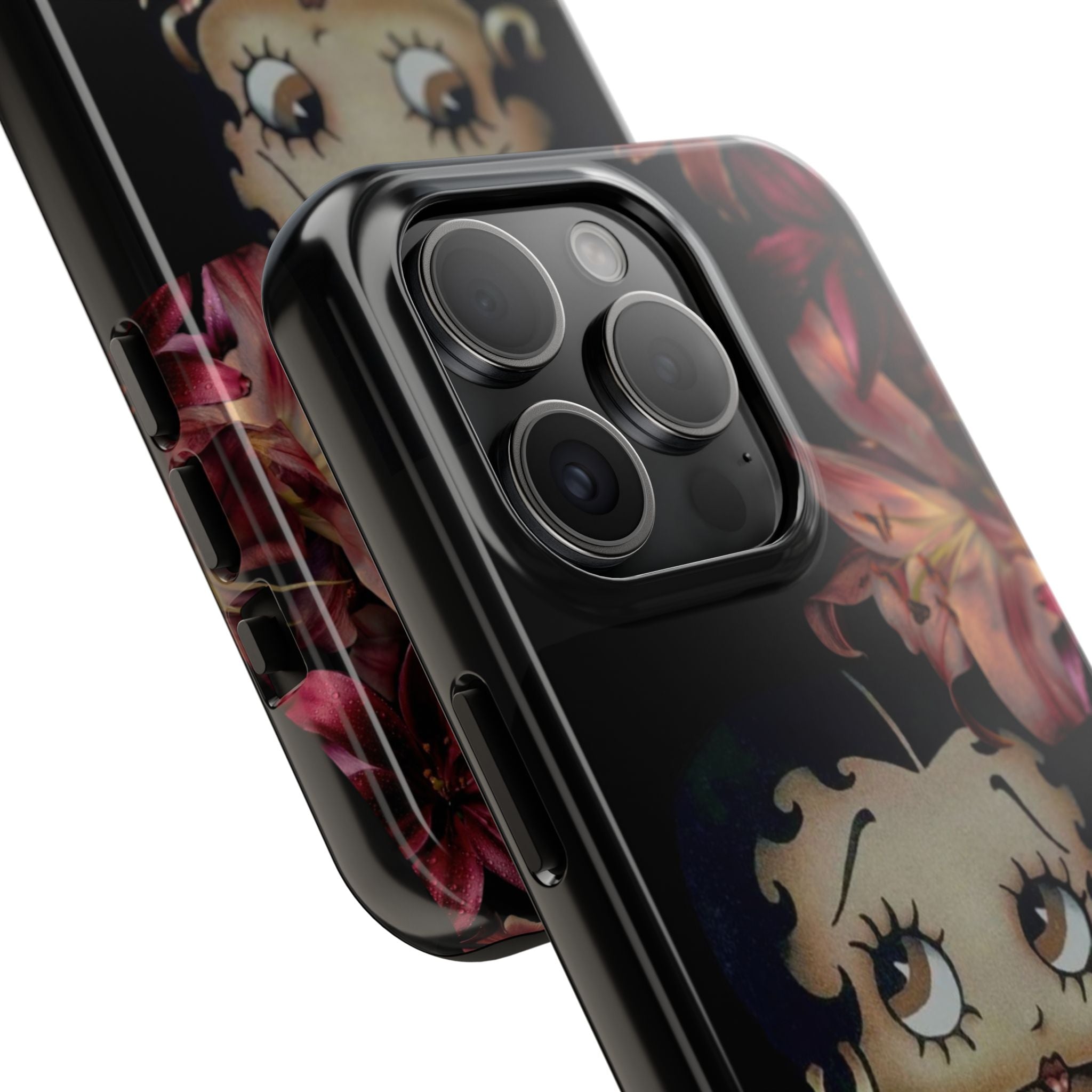Betty Boop Red & Black Lily Phone Case — Tough Phone Case