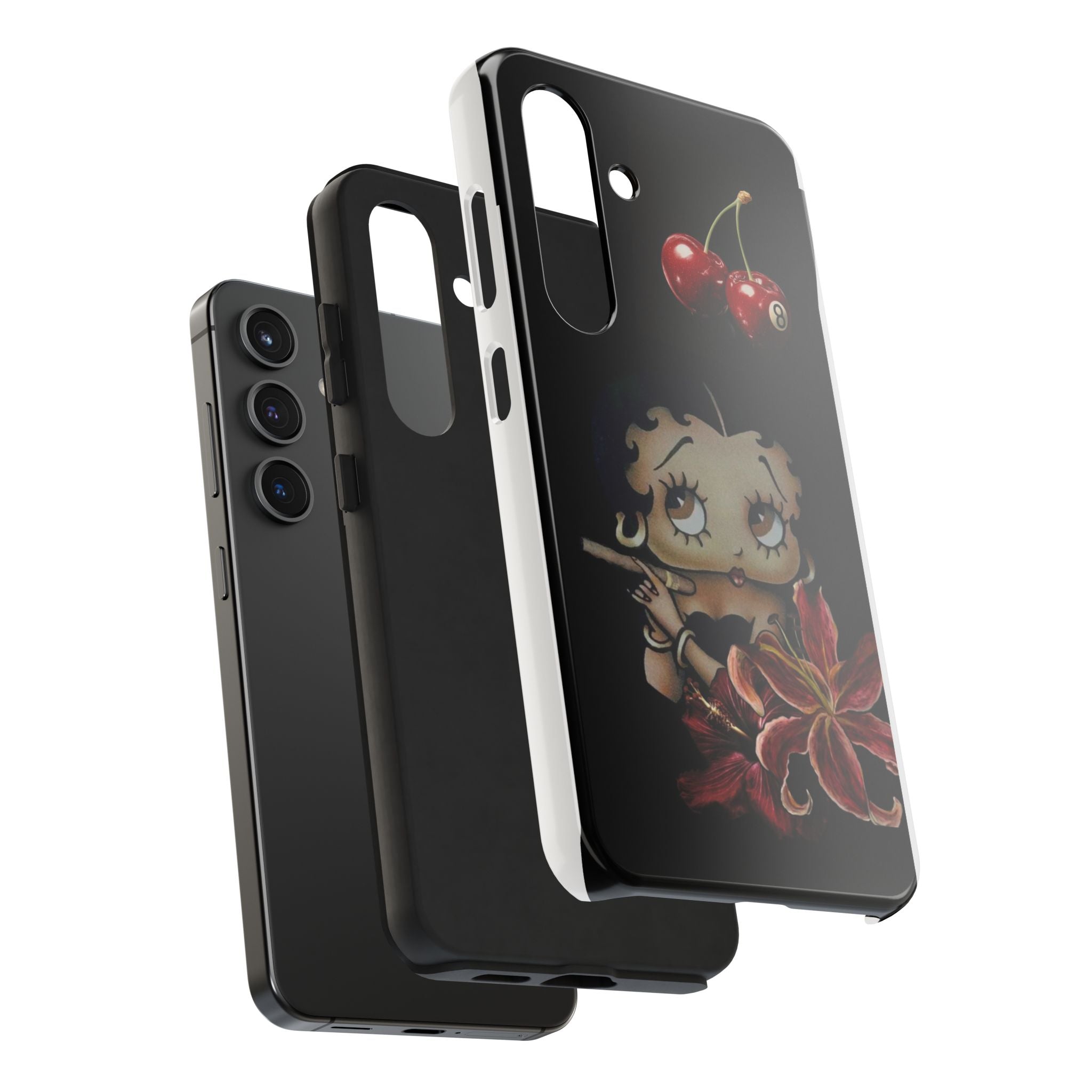 Betty Boop Red & Black Lily Phone Case — Tough Phone Case