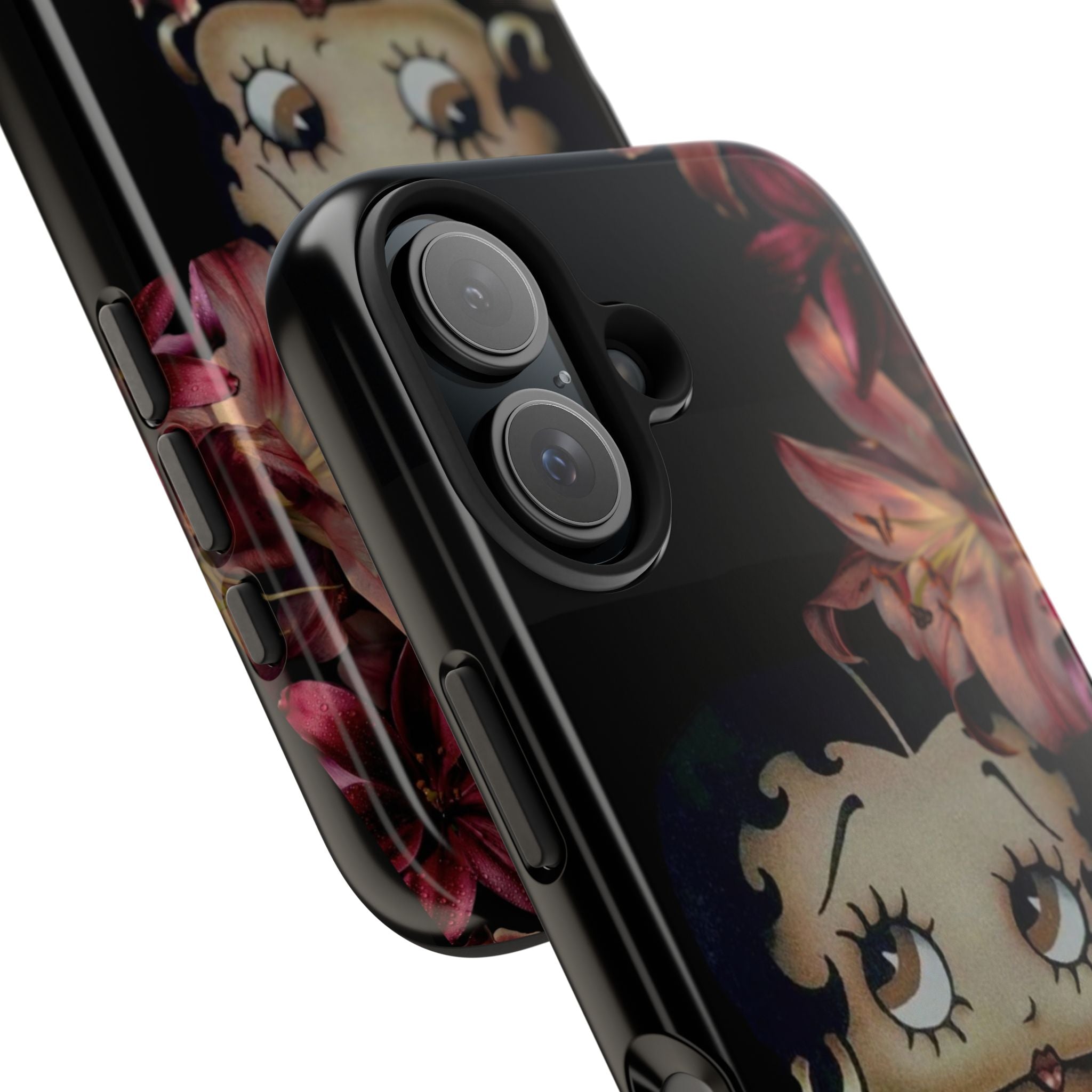 Betty Boop Red & Black Lily Phone Case — Tough Phone Case