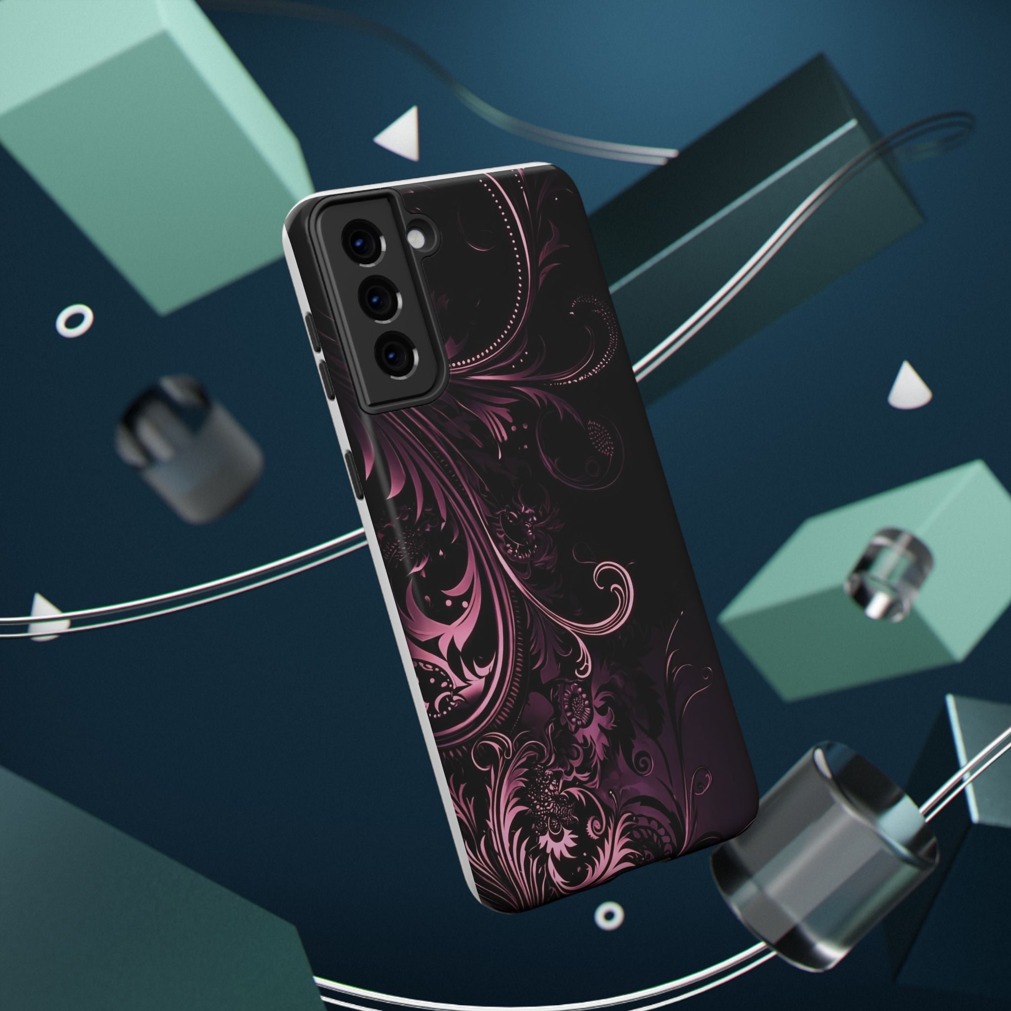 Y2K pink spiral Impact-Resistant Phone Case