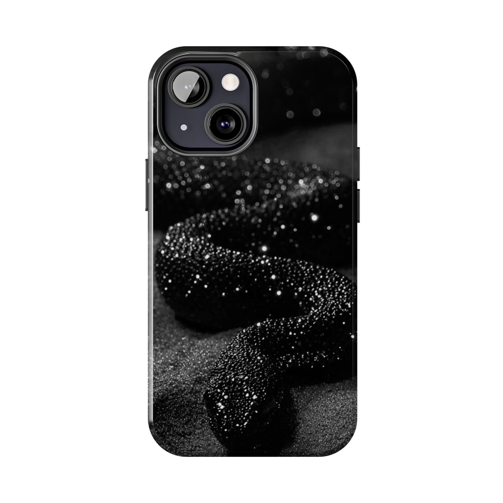 Black Shimmer Snake Tough Phone Cases