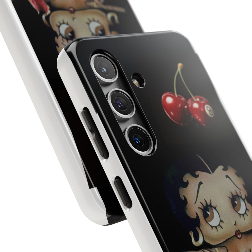 Betty Boop Red & Black Lily Phone Case — Tough Phone Case