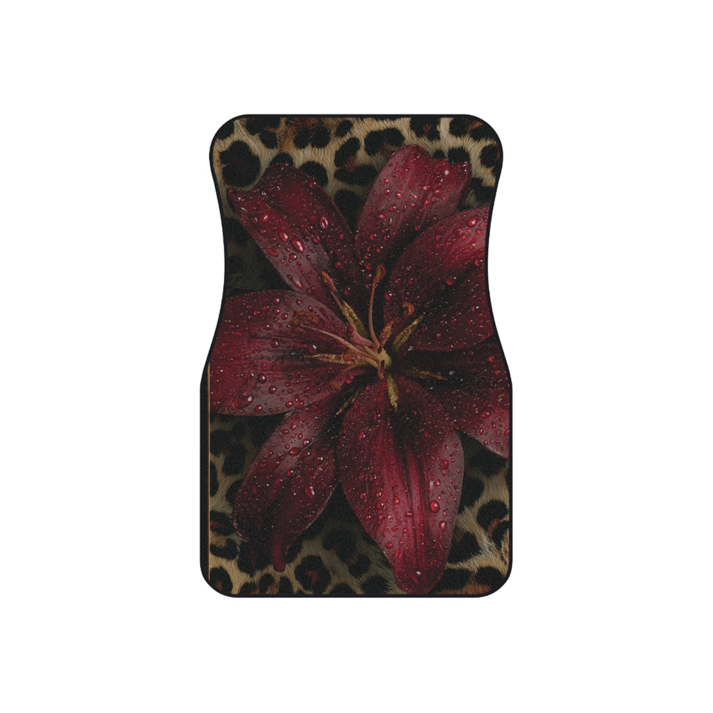 lily leopard cherry car mats (4pc)