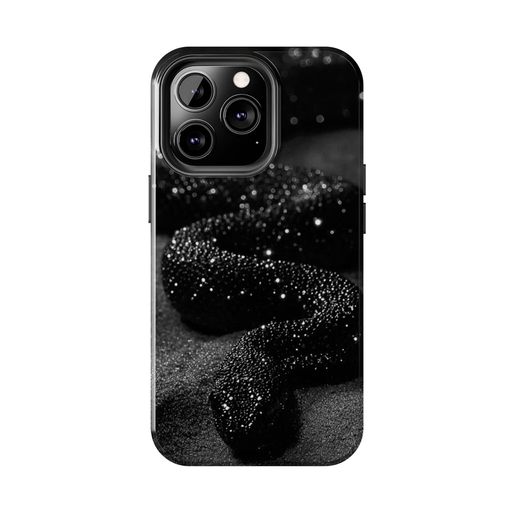 Black Shimmer Snake Tough Phone Cases