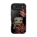 Betty Boop Red & Black Lily Phone Case — Tough Phone Case