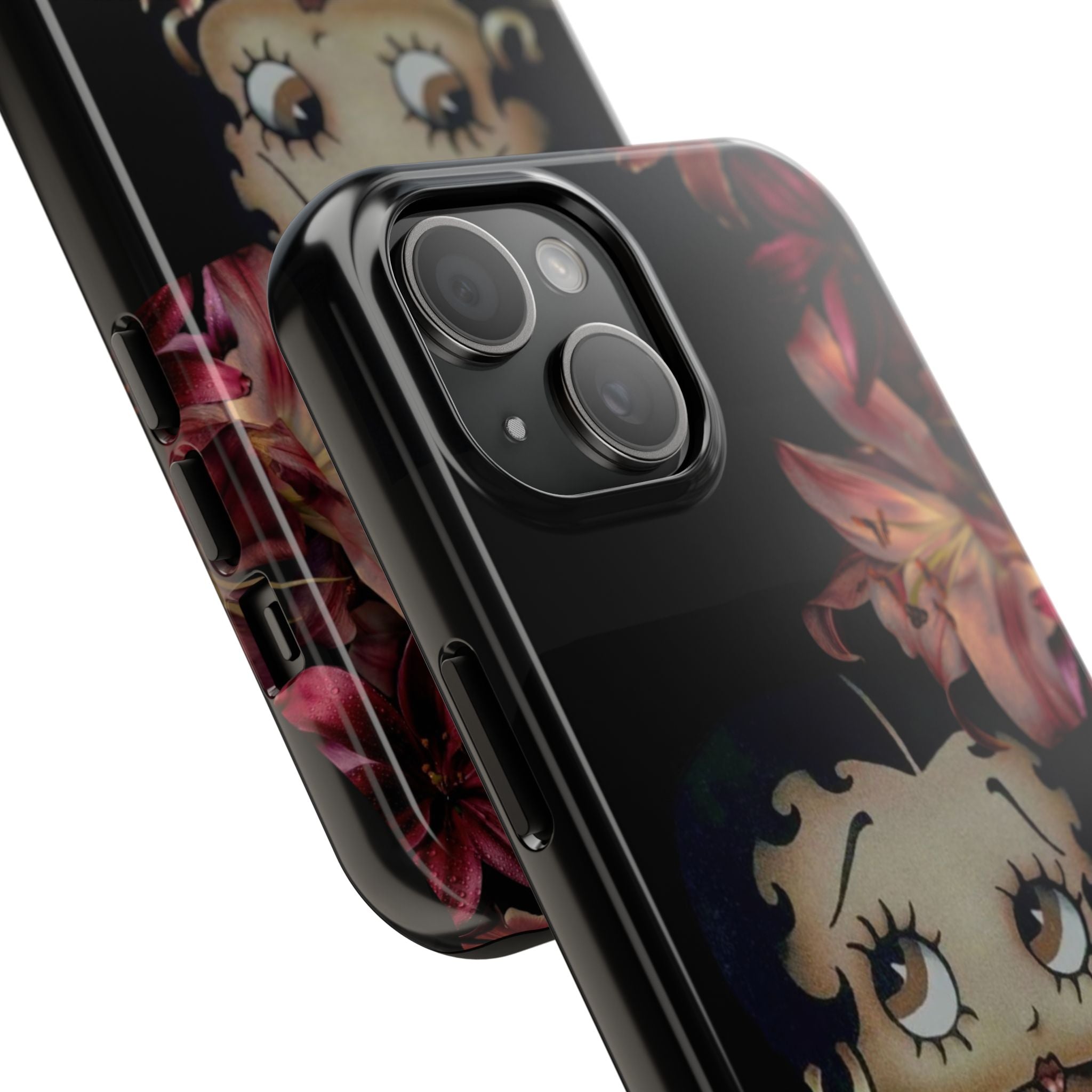 Betty Boop Red & Black Lily Phone Case — Tough Phone Case