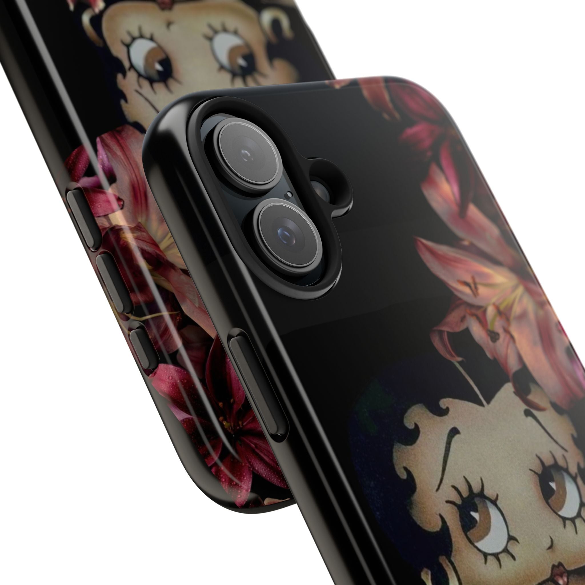 Betty Boop Red & Black Lily Phone Case — Tough Phone Case
