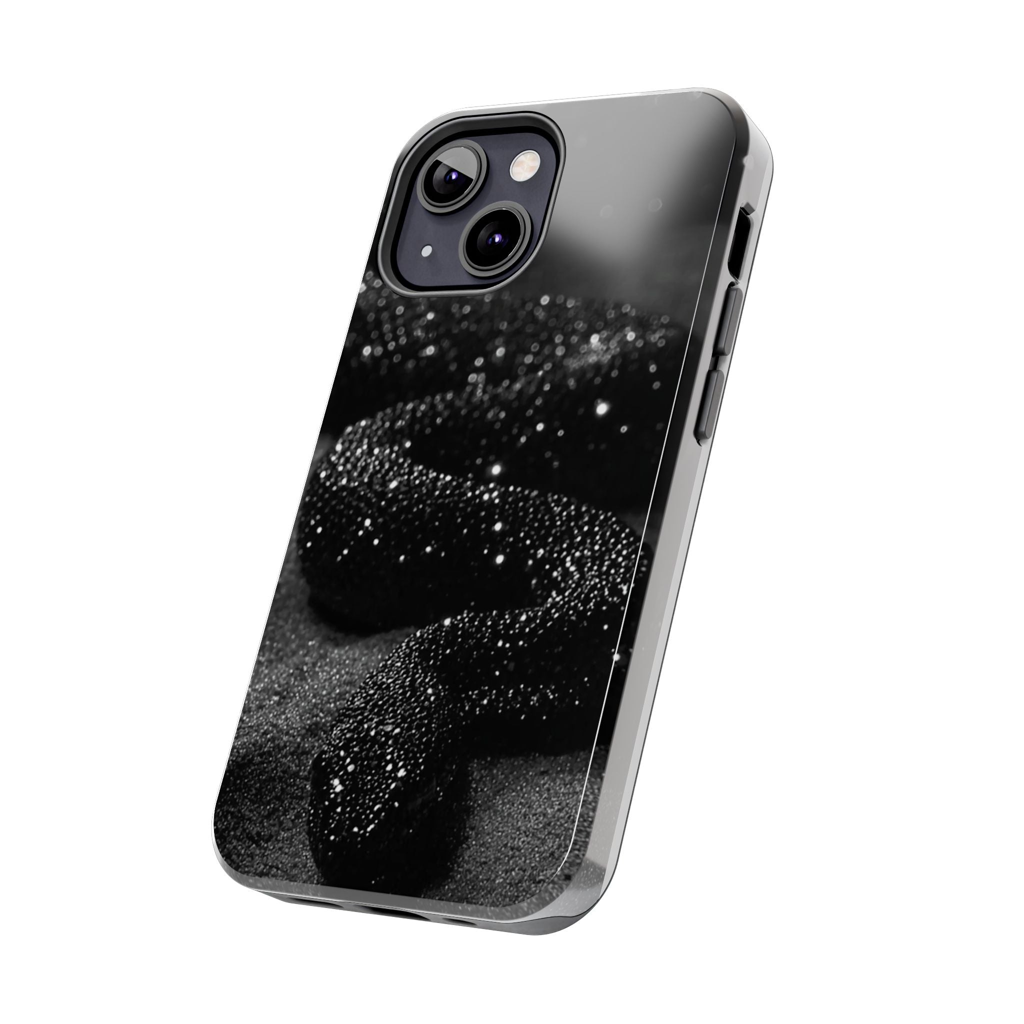 Black Shimmer Snake Tough Phone Cases