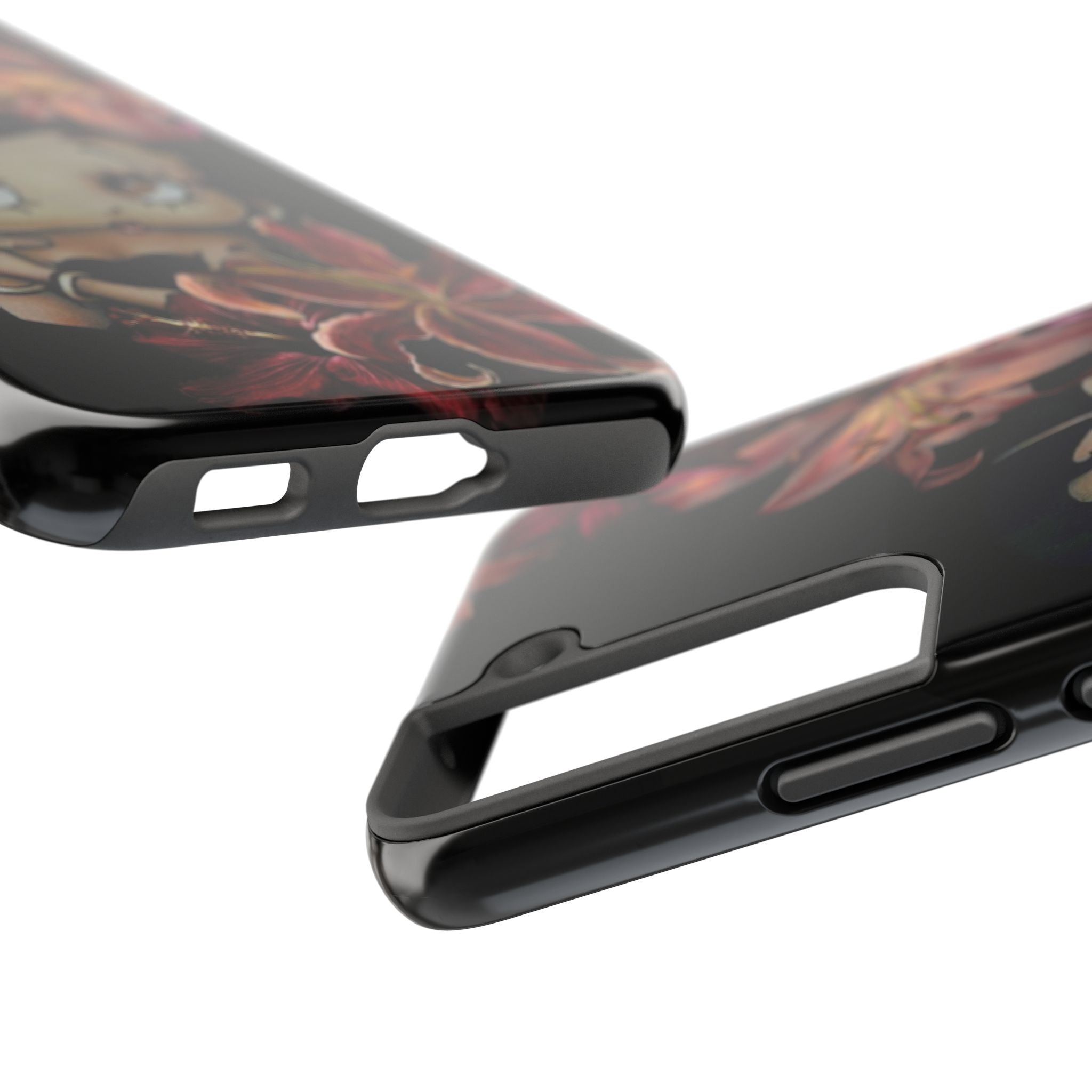 Betty Boop Red & Black Lily Phone Case — Tough Phone Case