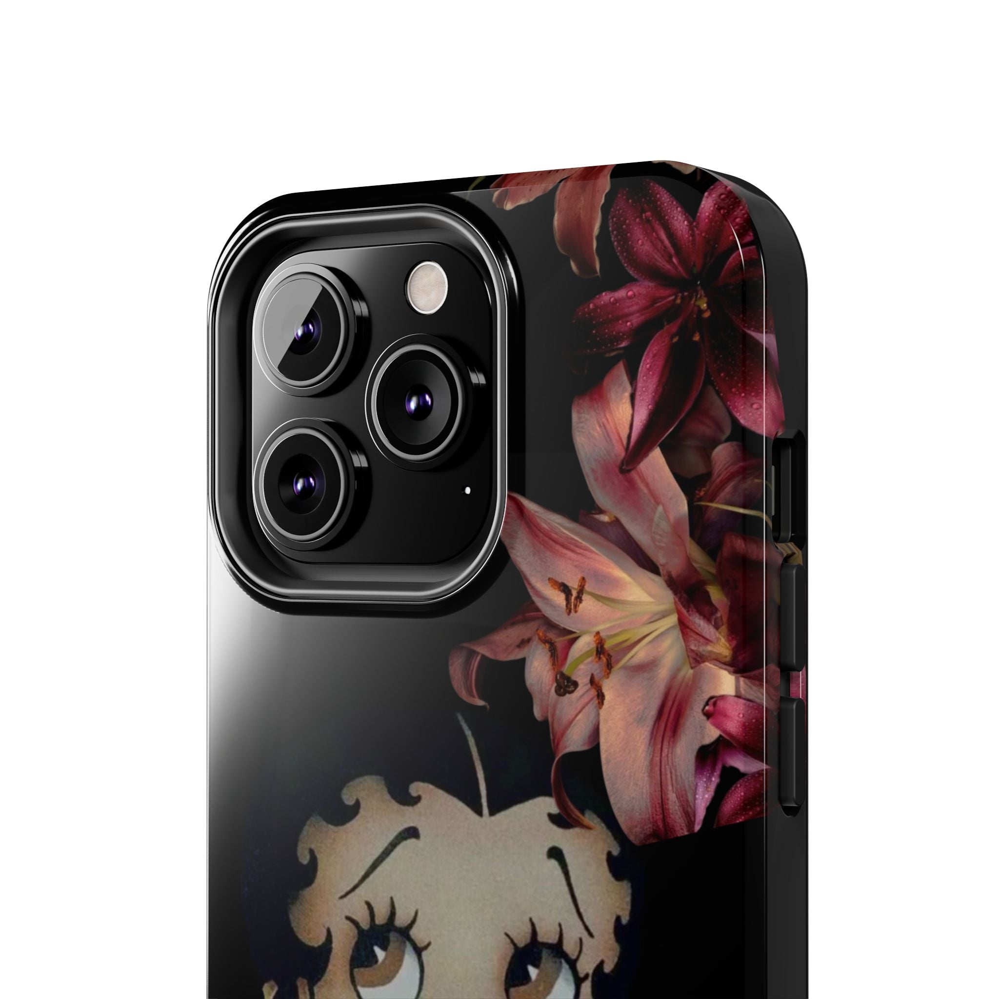 Betty Boop Red & Black Lily Phone Case — Tough Phone Case
