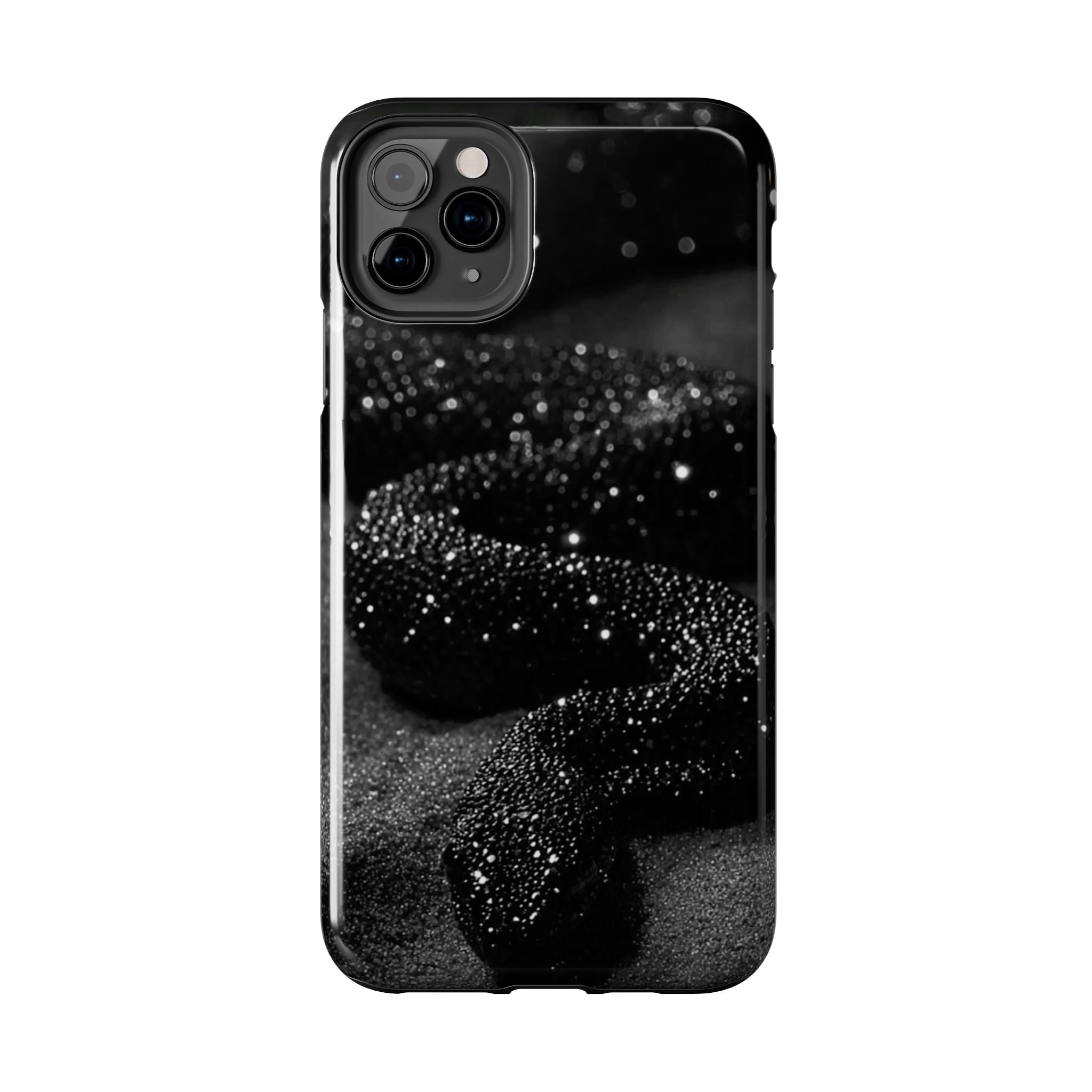Black Shimmer Snake Tough Phone Cases