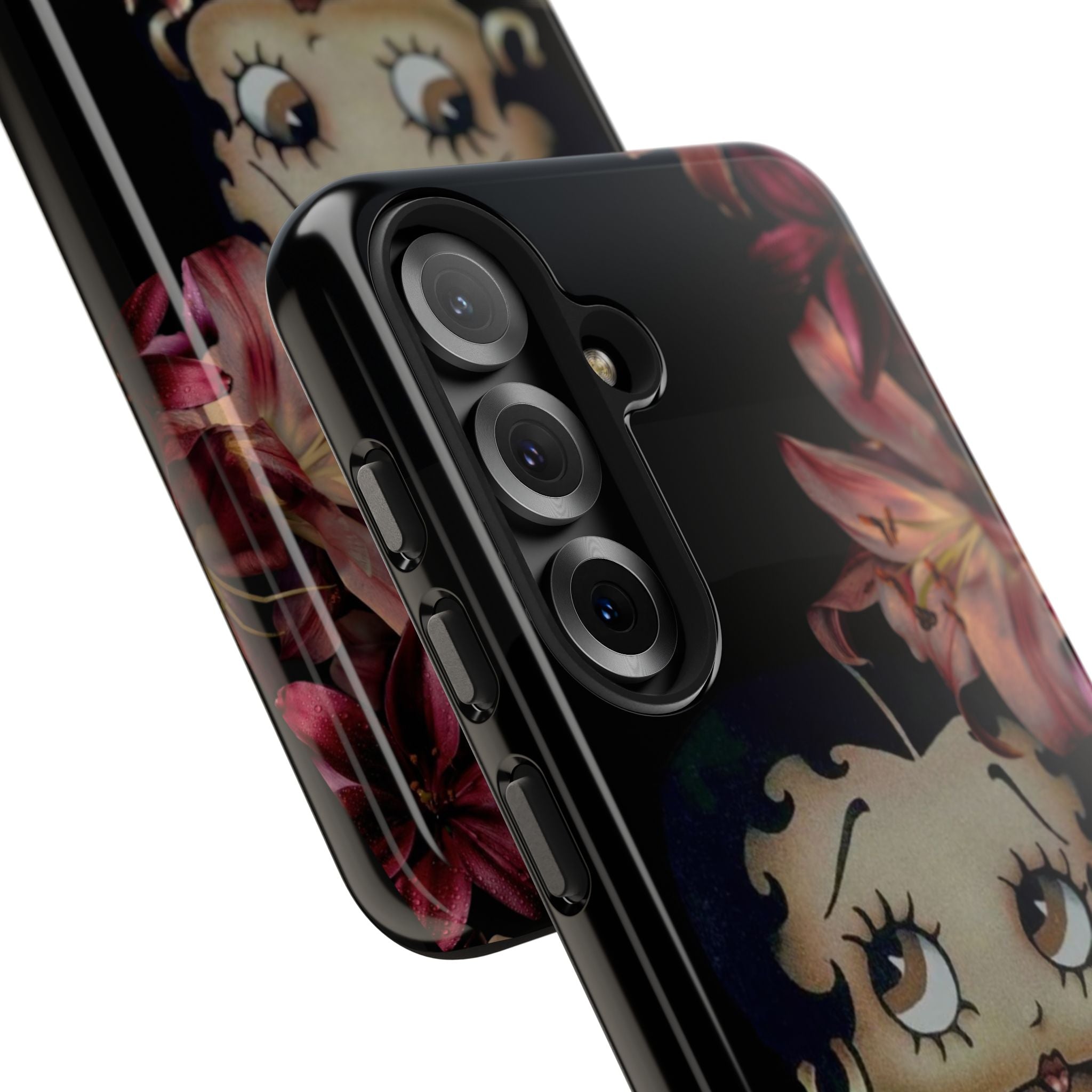 Betty Boop Red & Black Lily Phone Case — Tough Phone Case