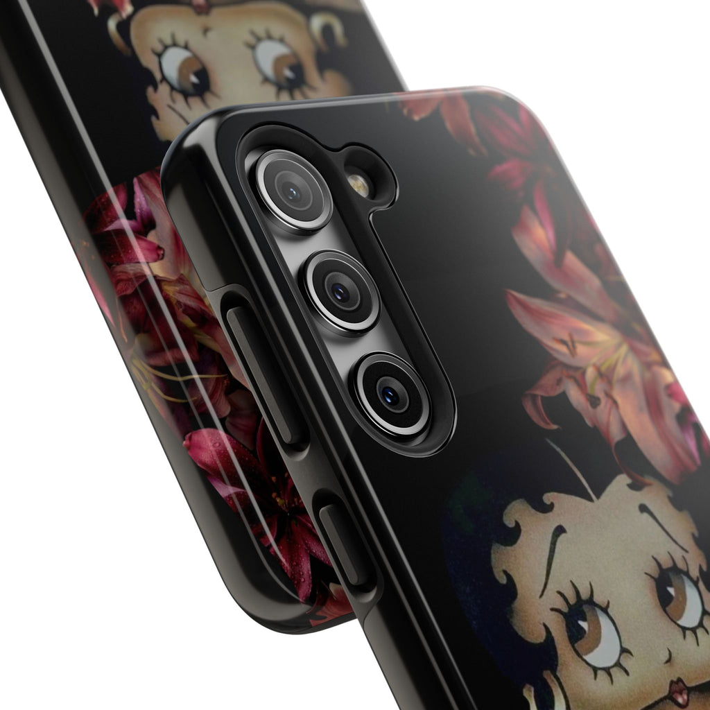 Betty Boop Red & Black Lily Phone Case — Tough Phone Case
