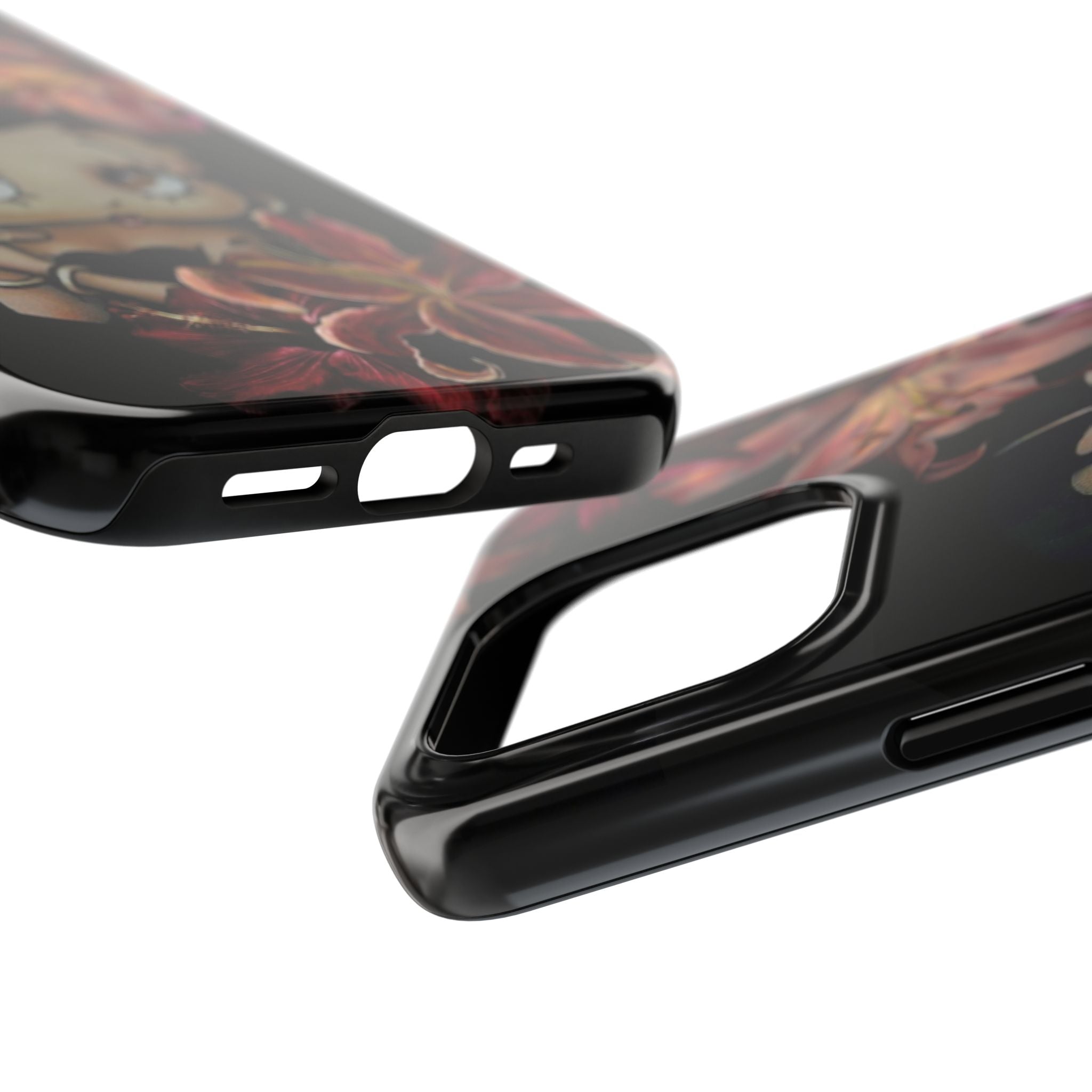 Betty Boop Red & Black Lily Phone Case — Tough Phone Case