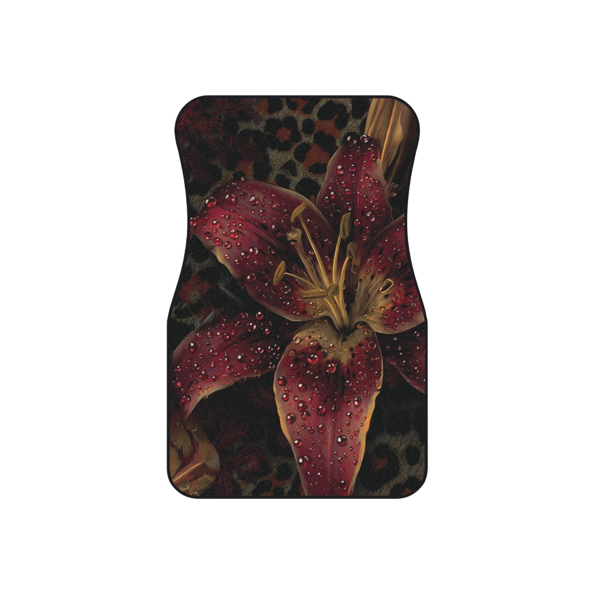 lily leopard cherry car mats (4pc)