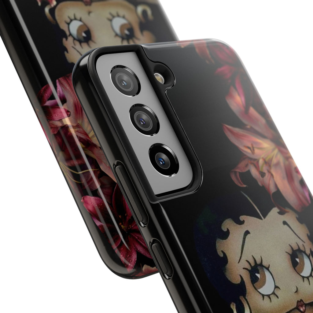 Betty Boop Red & Black Lily Phone Case — Tough Phone Case