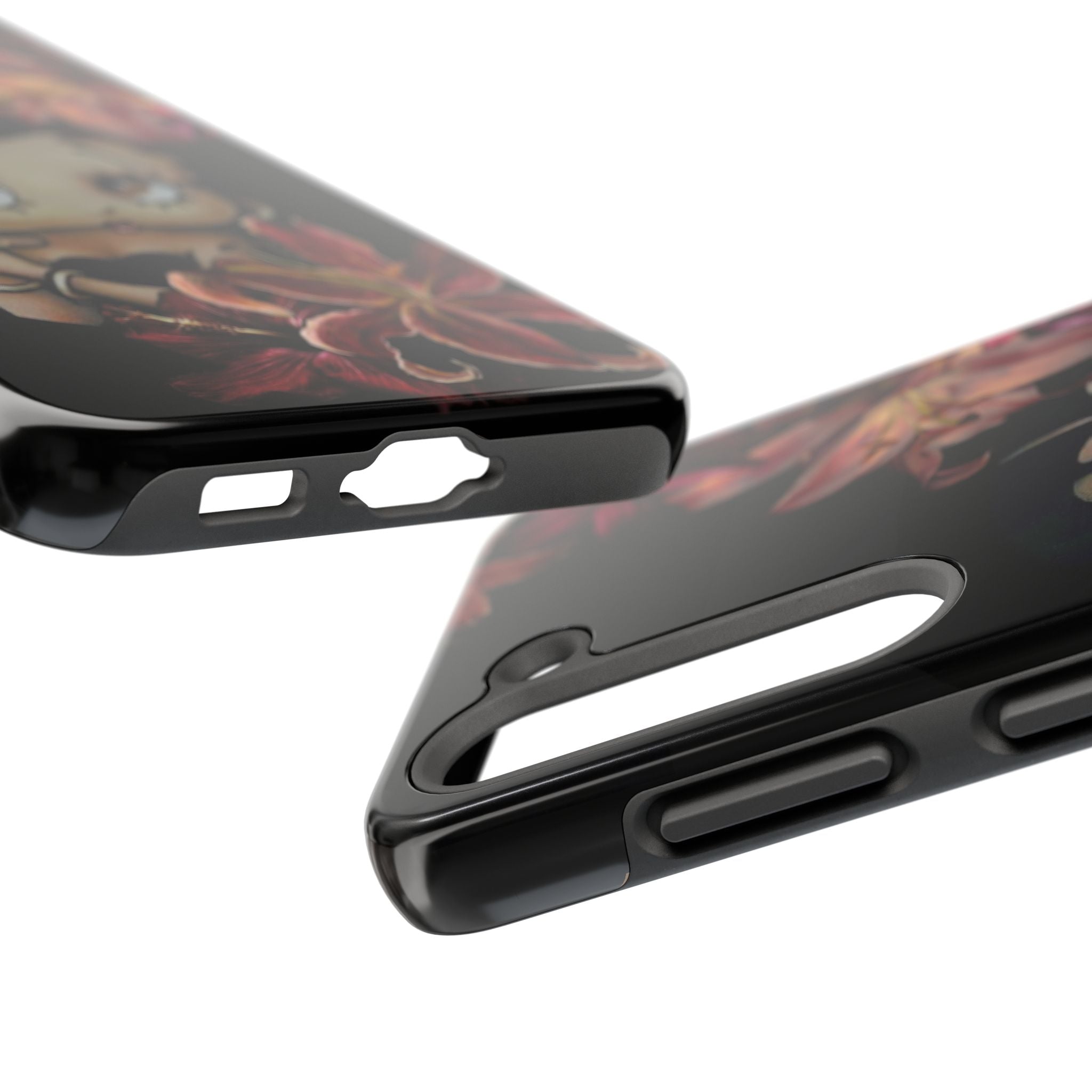 Betty Boop Red & Black Lily Phone Case — Tough Phone Case