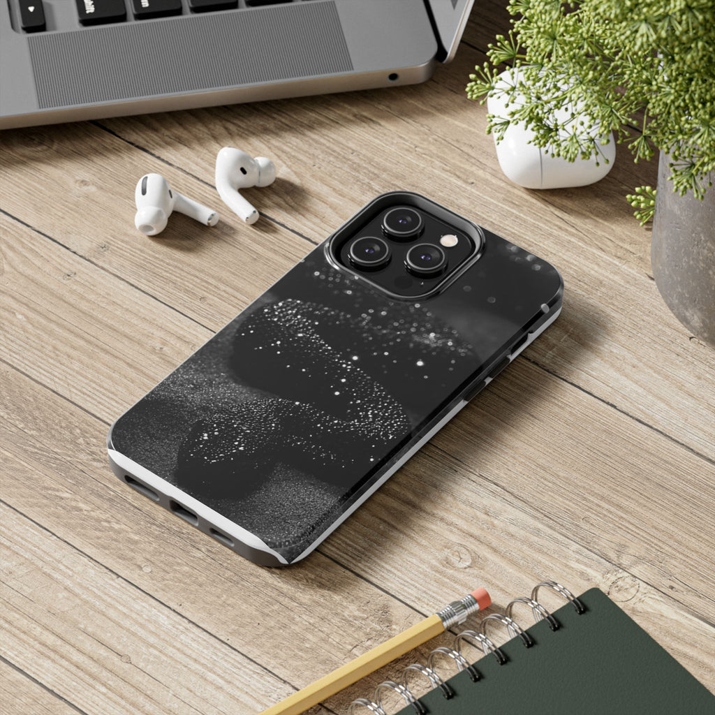 Black Shimmer Snake Tough Phone Cases