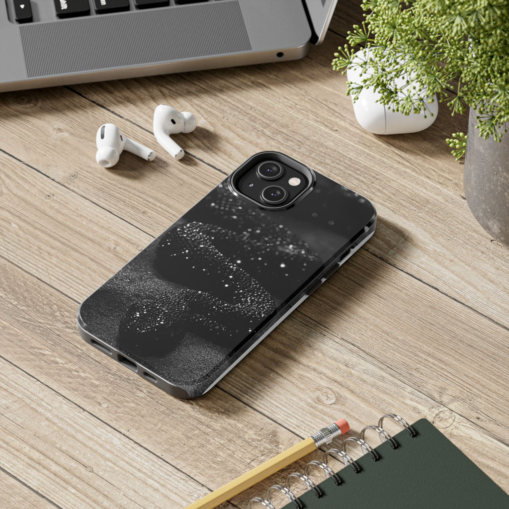 Black Shimmer Snake Tough Phone Cases
